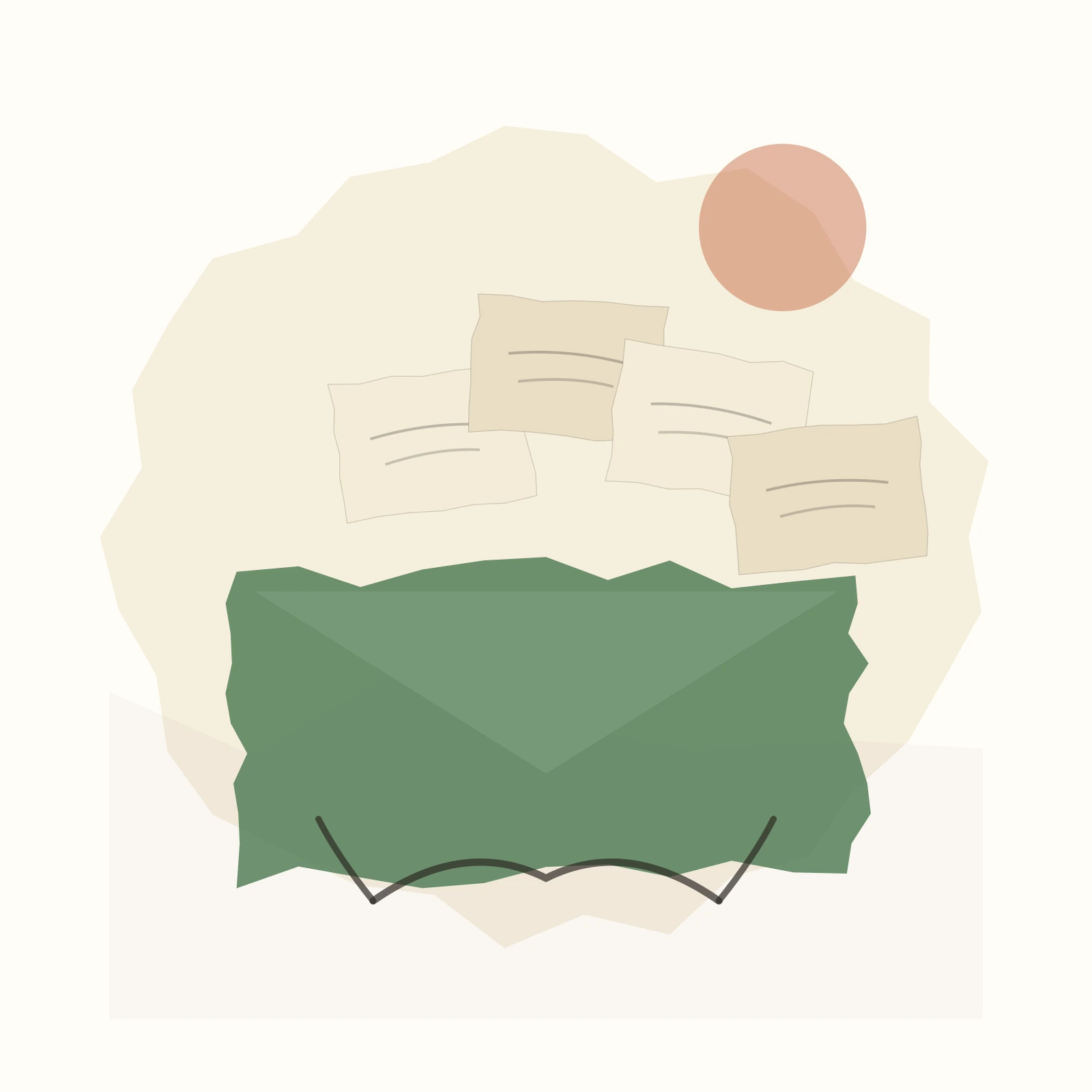 Written stories of a person's strengths emerge from an envelope as gifts
